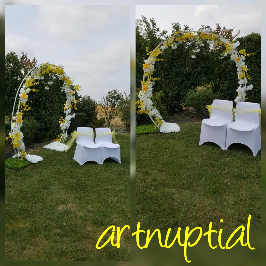 Arche de Mariage Ronde, Arrondie et Fleurie de Cérémonie Laïque !