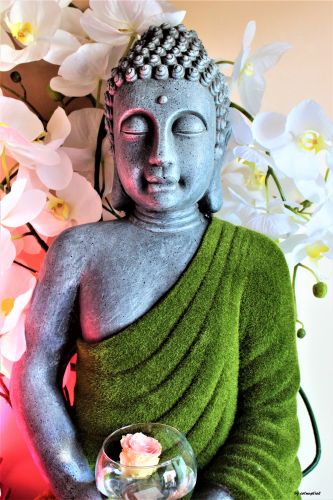 Boudha Statue assis H 90 cm- Location deco zen Bollywood - Artnuptial