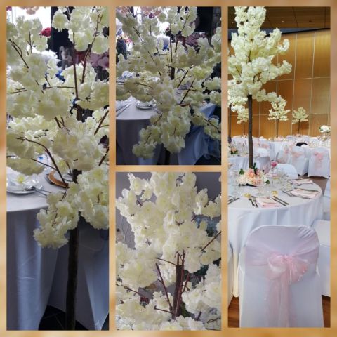 Arbre Cerisier BLANC en fleurs H 1m60 - Location* Deco table mariage -  Artnuptial