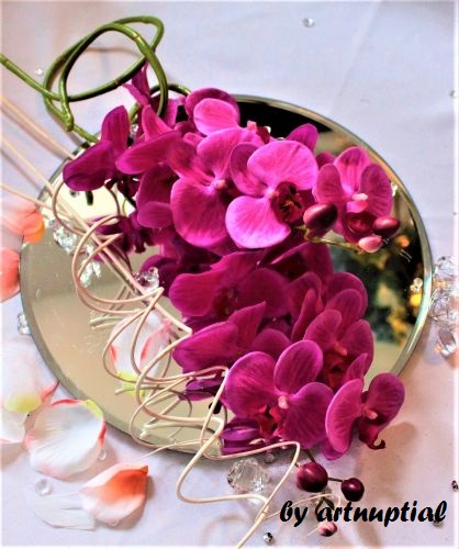 SIFOEL Lot De 4 Mini Orchidées Artificielles En Pot Avec Vase En SIFOEL Lot De 4 Mini Orchidées Artificielles En Pot Avec Vase En