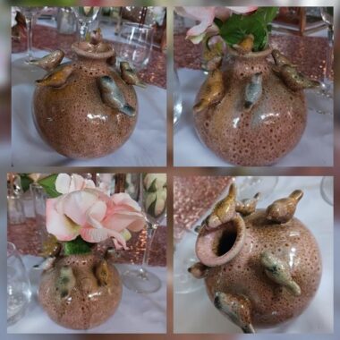 Vase soliflore Birds Oiseaux -LOCATION DECO mariage champêtre