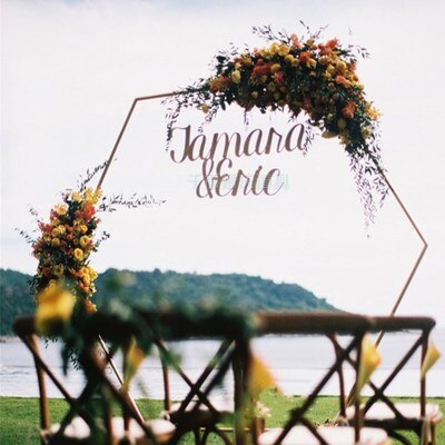 Arche Mariage - Grande Arche de Mariage Bois Hexagonale 2M - Arche