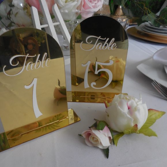 Numéros De Table En Acrylique 1 à 10 - Réutilisables, 8x10 Cm, Or Et Noir, Pour Mariage, Restaurant, événements